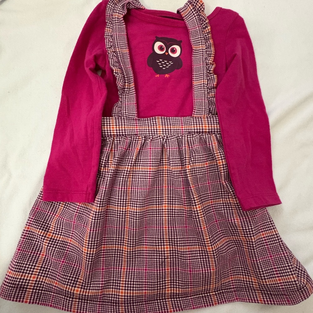 Wonder Nation Pink and Orange Owl Kids Matching Set